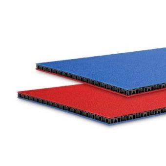 пластиковая сэндвич-панель, двухцветный (синий и красный) 0568blur